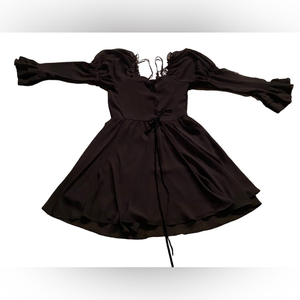 SOLD - NWT Dolls kill dark in Love lace up mini dress RUNS SMALL - Picture 6 of 11